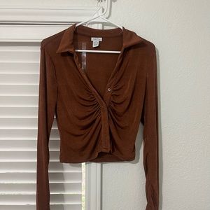 Brown long sleeve shirt